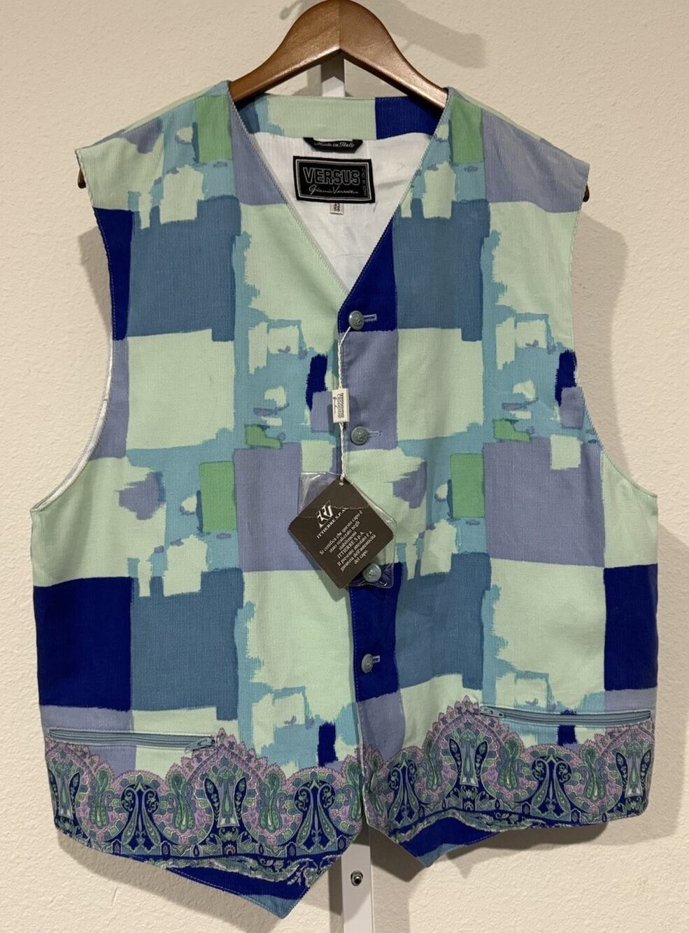 Versus by Gianni Versace Mens Lined Vest Waistcoat Size 42/56 - NEW!